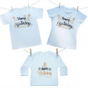 Družinski set (majica z dolgimi rokavi) Happy birthday