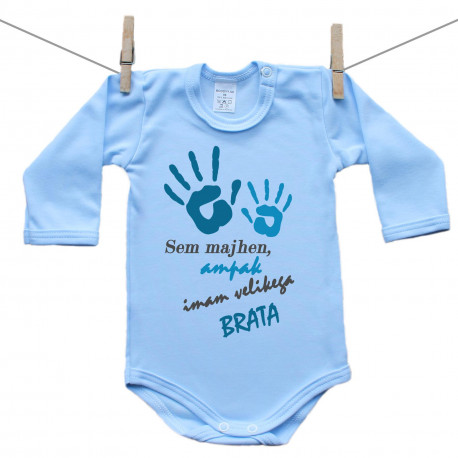 Modre bodiji z dolgimi rokavi Imam starega brata - fant