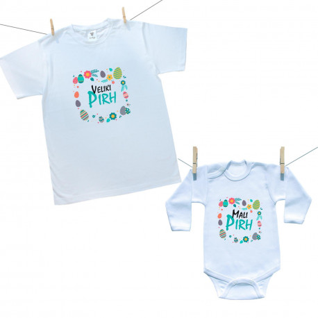 Družinski set (bodiji z dolgimi rokavi) Mali in Veliki Pir