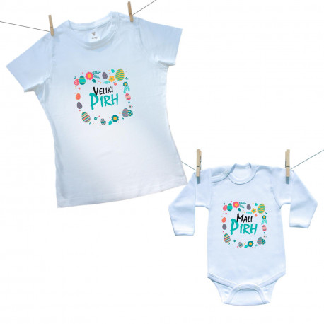 Družinski set (bodiji z dolgimi rokavi) Mali in Veliki Pir