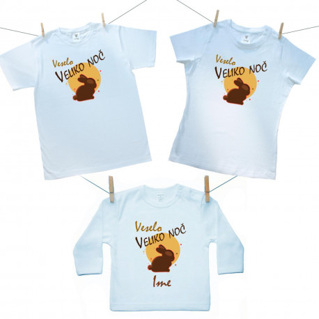 Družinski set (majica z dolgimi rokavi) Veselo Veliko noč