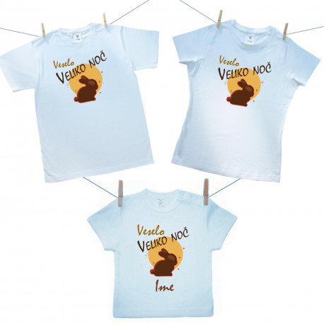 Družinski set (majica s kratkimi rokavi) Veselo Veliko noč