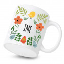 Keramična skodelica Pomlad z imenom otroka