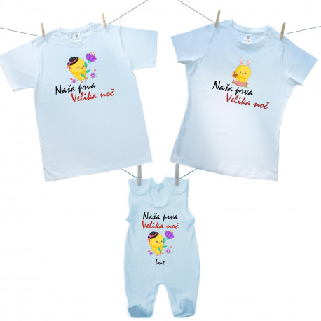 Družinski set (pajac) Naša prva Velika noč z imenom - Fantek