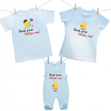 Družinski set (pajac) Naša prva Velika noč z imenom - Punčka