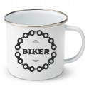 Emajlirana skodelica Biker