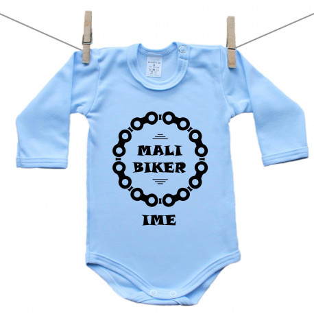 Modre bodiji z dolgimi rokavi Mali biker