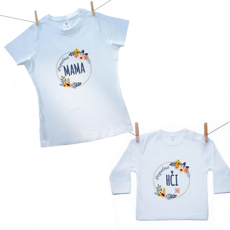 Družinski set (majica z dolgimi rokavi) Popolna mama, hči