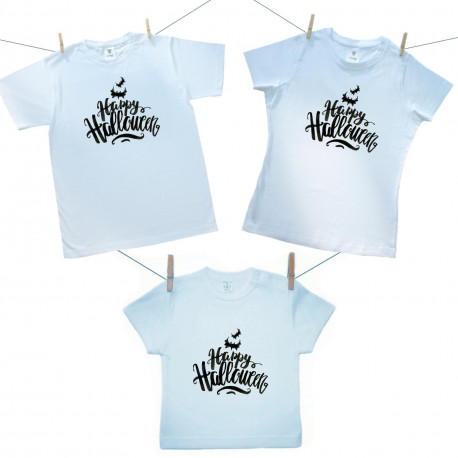 Družinski set (majica s kratkimi rokavi) Happy Halloween