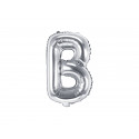 Folija balon črka B, 35cm, srebrn