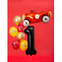Folija balon Številka 1, 86cm, črn