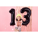 Folija balon Številka 1, 86cm, črn