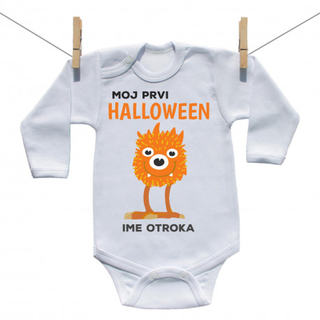 Bodiji z dolgimi rokavi Moj prvi Halloween duhca
