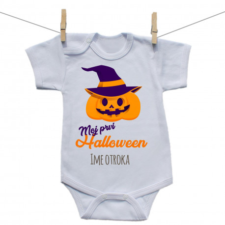 Bodiji s kratkimi rokavi Moja prva Halloween buča