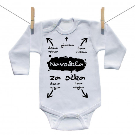 Bodiji z dolgimi rokavi Navodila za očka