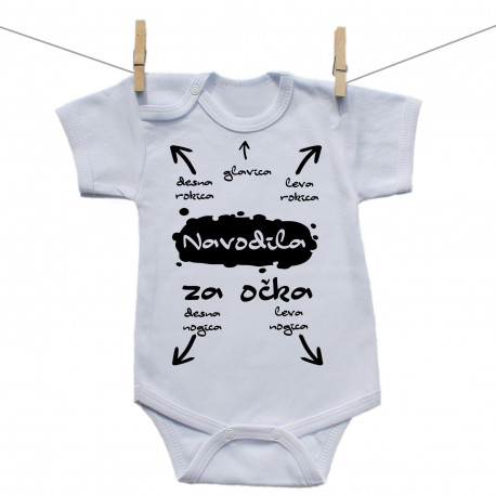 Bodiji s kratkimi rokavi Navodila za očka