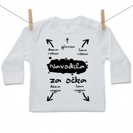 Majica z dolgimi rokavi Navodila za očka