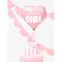 Folija balon Srce - It's a girl, 45cm, svetlo roza