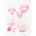 Folija balon Srce - It's a girl, 45cm, svetlo roza