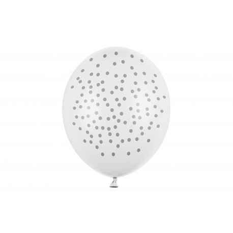 Baloni 30cm, Pike, Pastelno čisto bela