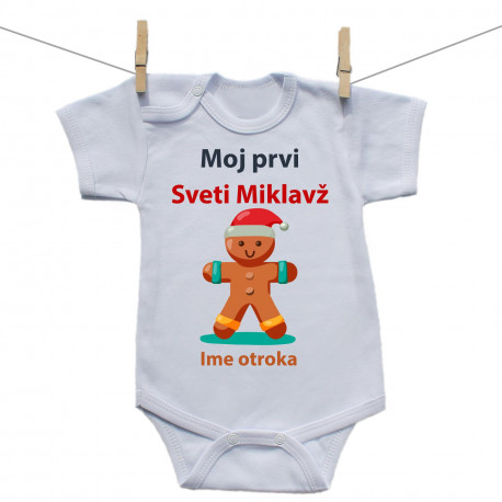 Bodiji s kratkimi rokavi Moj prvi Sveti Miklavž