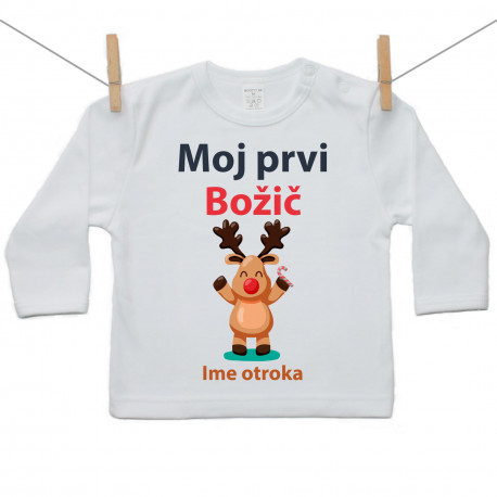 Majica z dolgimi rokavi Moj prvi Božič