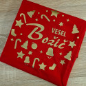 Omejena zlata izdaja rdeča moška majica Vesel božič