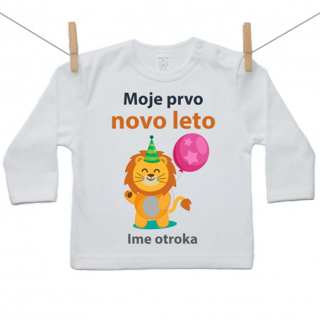 Majica z dolgimi rokavi Moje prvo novo leto Majica z dolgimi rokavi Moje prvo novo leto