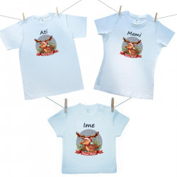 Družinski set (majica s kratkimi rokavi) Vesel božič