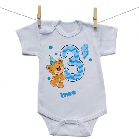 Bodiji s kratkimi rokavi Star sem 3 leta z medvedkom za fantke