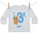 Majica z dolgimi rokavi Star sem 3 leta z medvedkom za fantke