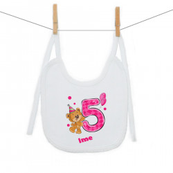 Slinček Stara sem 5 let z medvedkom za punčke