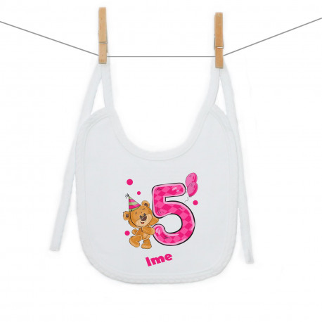 Slinček Stara sem 5 let z medvedkom za punčke