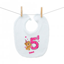 Slinček Stara sem 5 let z medvedkom za punčke