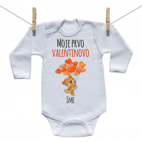 Bodiji z dolgimi rokavi Moje prvo valentinovo