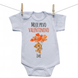 Bodiji s kratkimi rokavi Moje prvo valentinovo