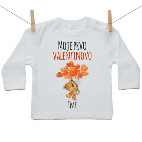 Majica z dolgimi rokavi Moje prvo valentinovo