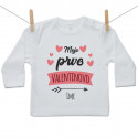 Majica z dolgimi rokavi Moje prvo valentinovo s srčkom