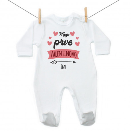 Pižama Moje prvo valentinovo s srčkom Pižama Moje prvo valentinovo s srčkom
