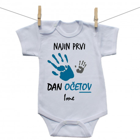 Bodiji s kratkimi rokavi Najin prvi dan očetov