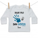 Majica z dolgimi rokavi Najin prvi dan očetov