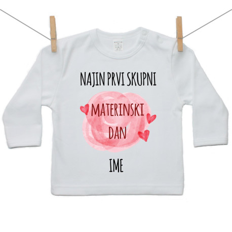 Majica z dolgimi rokavi Najin prvi skupni materinski dan