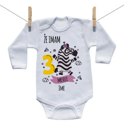 Bodiji z dolgimi rokavi Že imam 3 mesece z živalico
