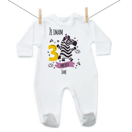 Pižama Že imam 3 mesece z živalico Pižama Že imam 3 mesece z živalico
