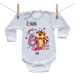 Bodiji z dolgimi rokavi Že imam 6 mesecev z živalico
