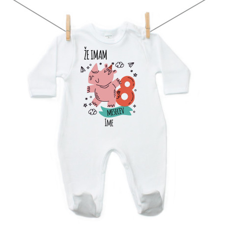 Pižama Že imam 8 mesecev z živalico Pižama Že imam 8 mesecev z živalico