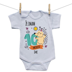 Bodiji s kratkimi rokavi Že imam 10 mesecev z živalico