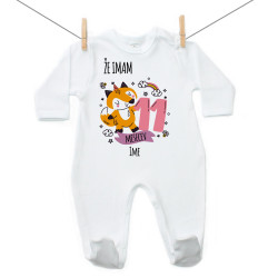 Pižama Že imam 11 mesecev z živalico