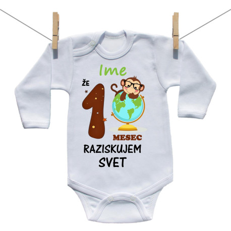 Bodiji z dolgimi rokavi Že 1 mesec raziskujem svet