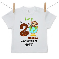Majica s kratkimi rokavi Že 2 meseca raziskujem svet